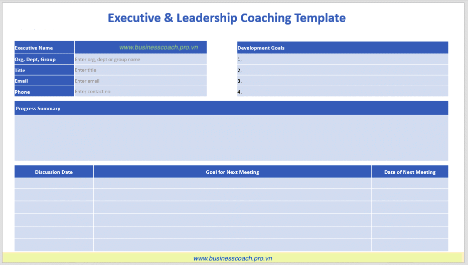 Công cụ Executive Coaching