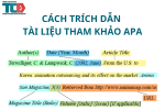 trích dẫn tài liệu tham khảo APA